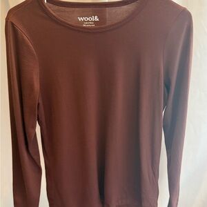 Wool& Sloan Long-Sleeve Crew Tee - Redwood